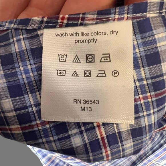 Ralph Lauren Men's Blue Plaid Long-Sleeve Button-Up Shirt XL - Picture 4 of 7